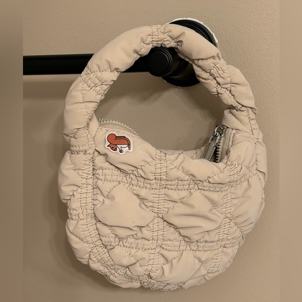 Stylish Cream Quilted Women's Bag y.